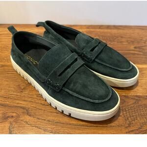 Vionic Uptown Suede Slip-On Loafers Green Women’s Sz 8.5 Comfort Standout Style